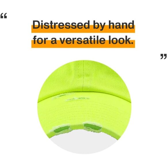 Women's Light Green Adjustable Polo Trucker Distressed Cotton Hat Baseball Cap - Picture 5 of 7